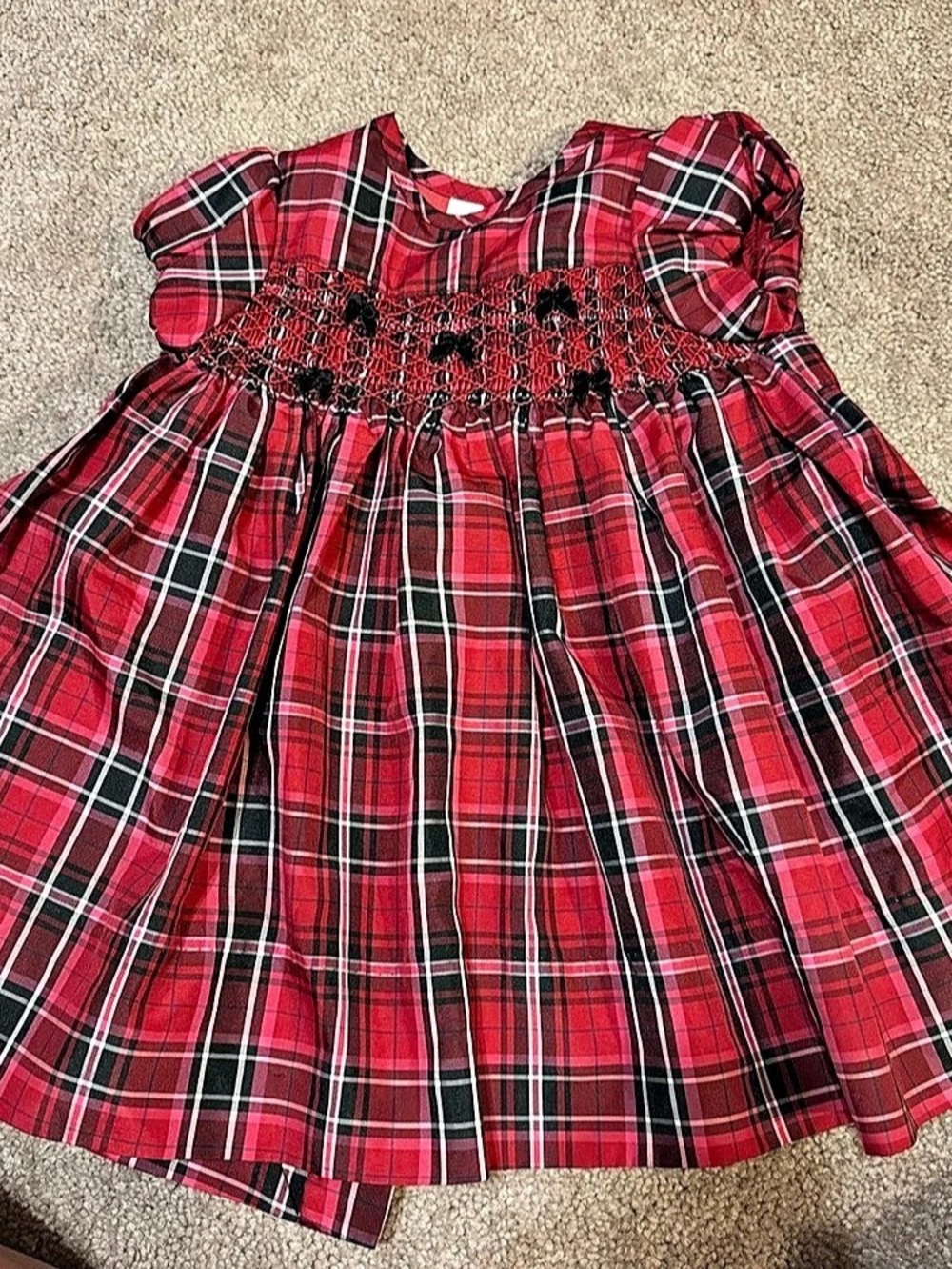 Baby Girls Plaid Dress Size 12M